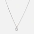 Halsband 18k vitguld med 0,5 ct labbodlad diamant - 42+3cm