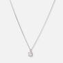 Halsband 18k vitguld med 0,5 ct labbodlad diamant - 42+3cm