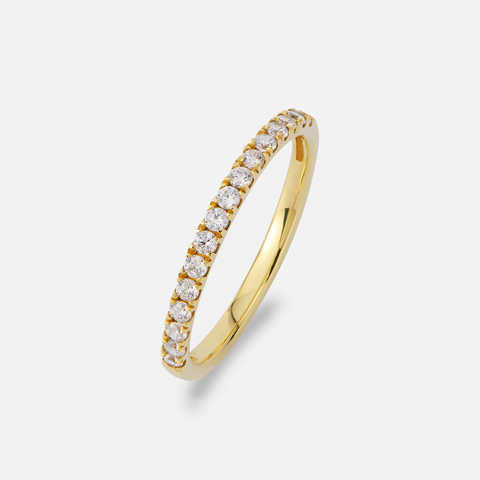 Alliansring 18k guld med 0,35 ct labbodlade diamanter