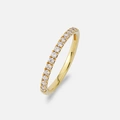 Alliansring 18k guld med 0,35 ct labbodlade diamanter - 16,5