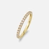 Alliansring 18k guld med 0,35 ct labbodlade diamanter - 17