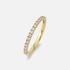 Alliansring 18k guld med 0,35 ct labbodlade diamanter - 16,5