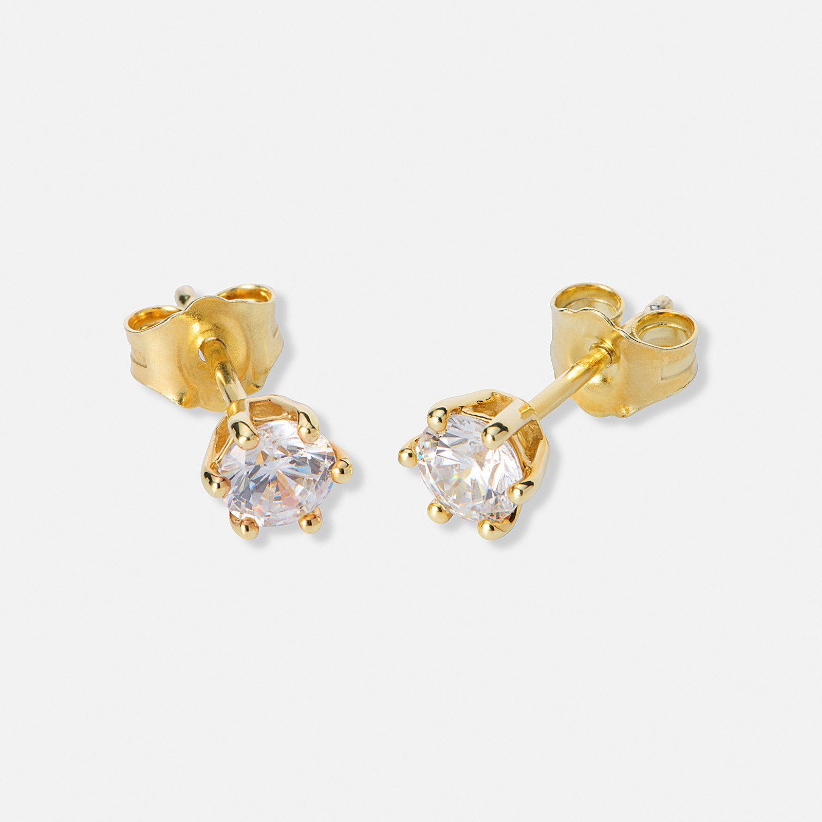 Örhängen studs 18k guld med 0,7 ct labbodlade diamanter