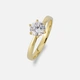 Solitärring 18k guld med 1,0 ct labbodlad diamant - 18,5