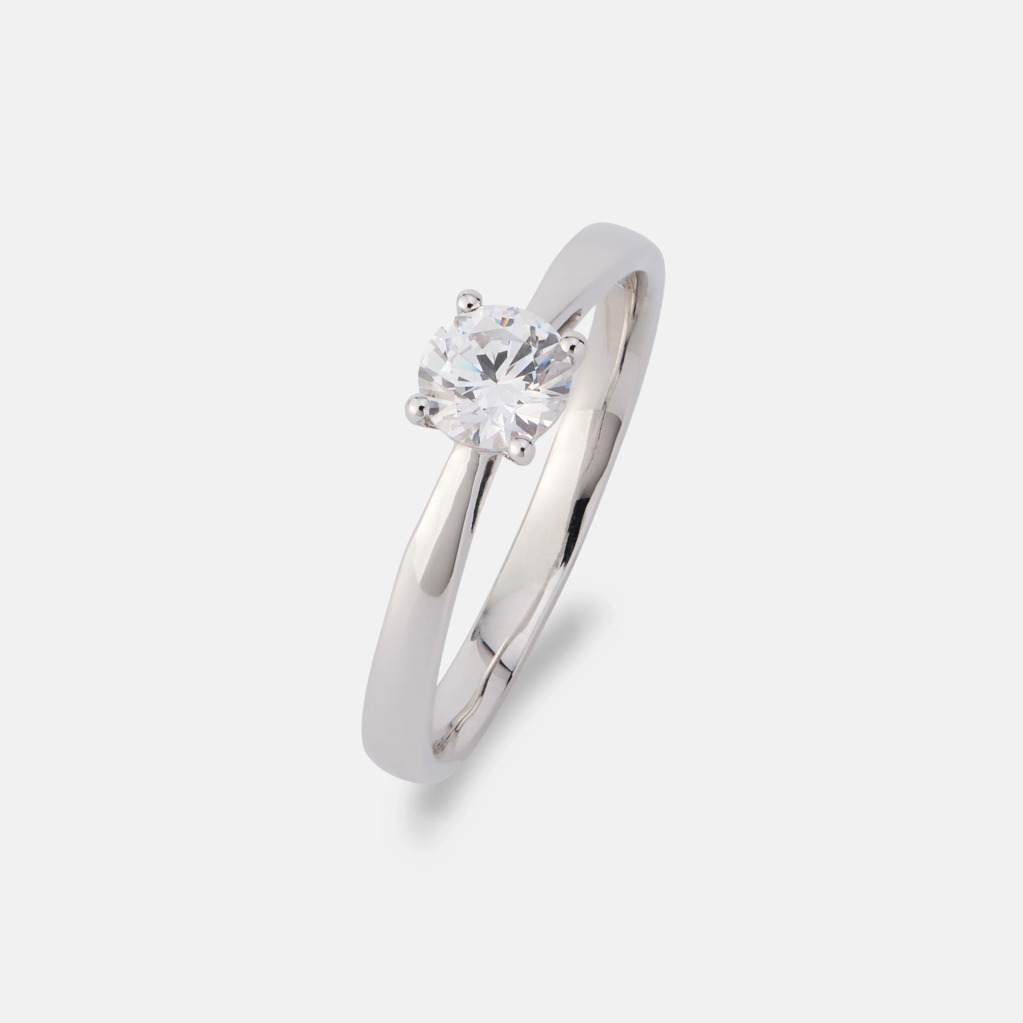 Solitärring 18k vitguld med 0,5 ct labbodlad diamant