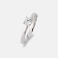 Solitärring 18k vitguld med 0,5 ct labbodlad diamant - 18,5