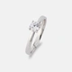 Solitärring 18k vitguld med 0,5 ct labbodlad diamant - 16
