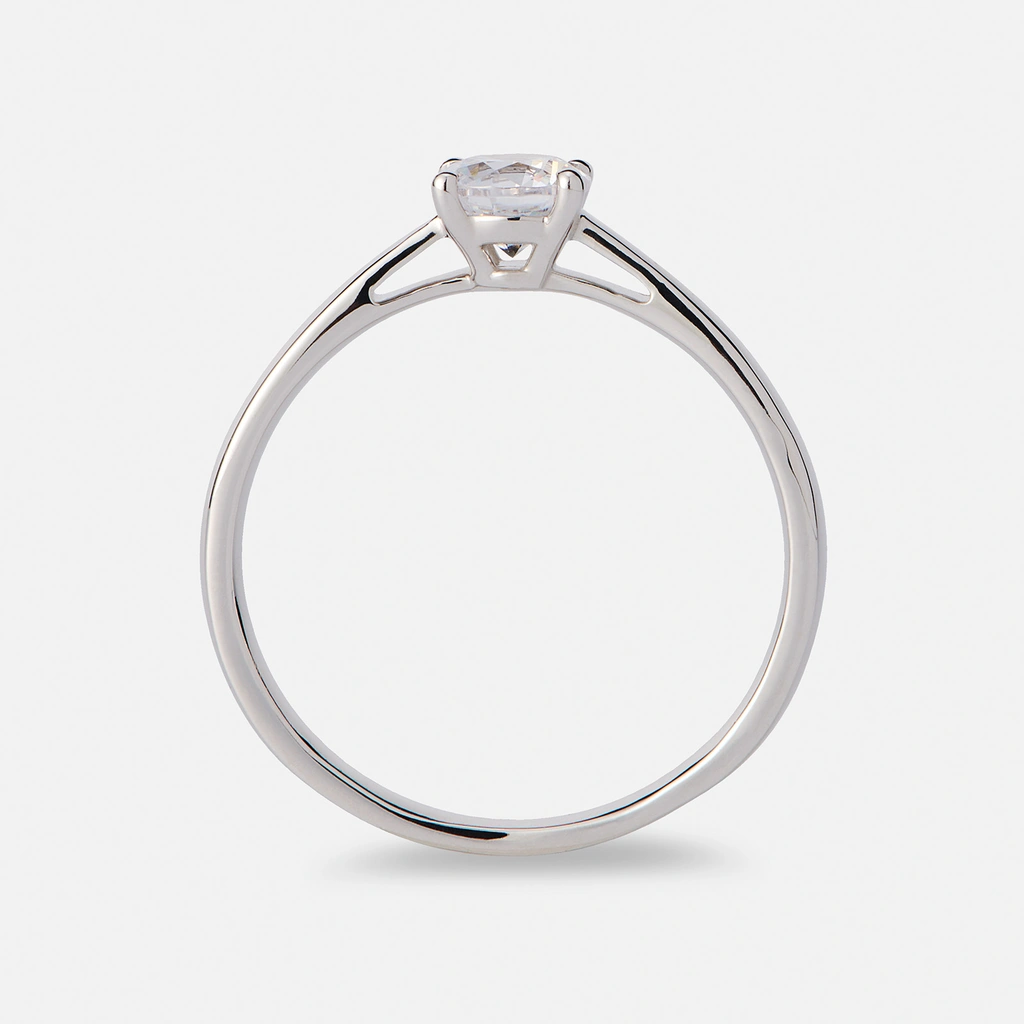 Solitärring 18k vitguld med 0,5 ct labbodlad diamant - 18,5