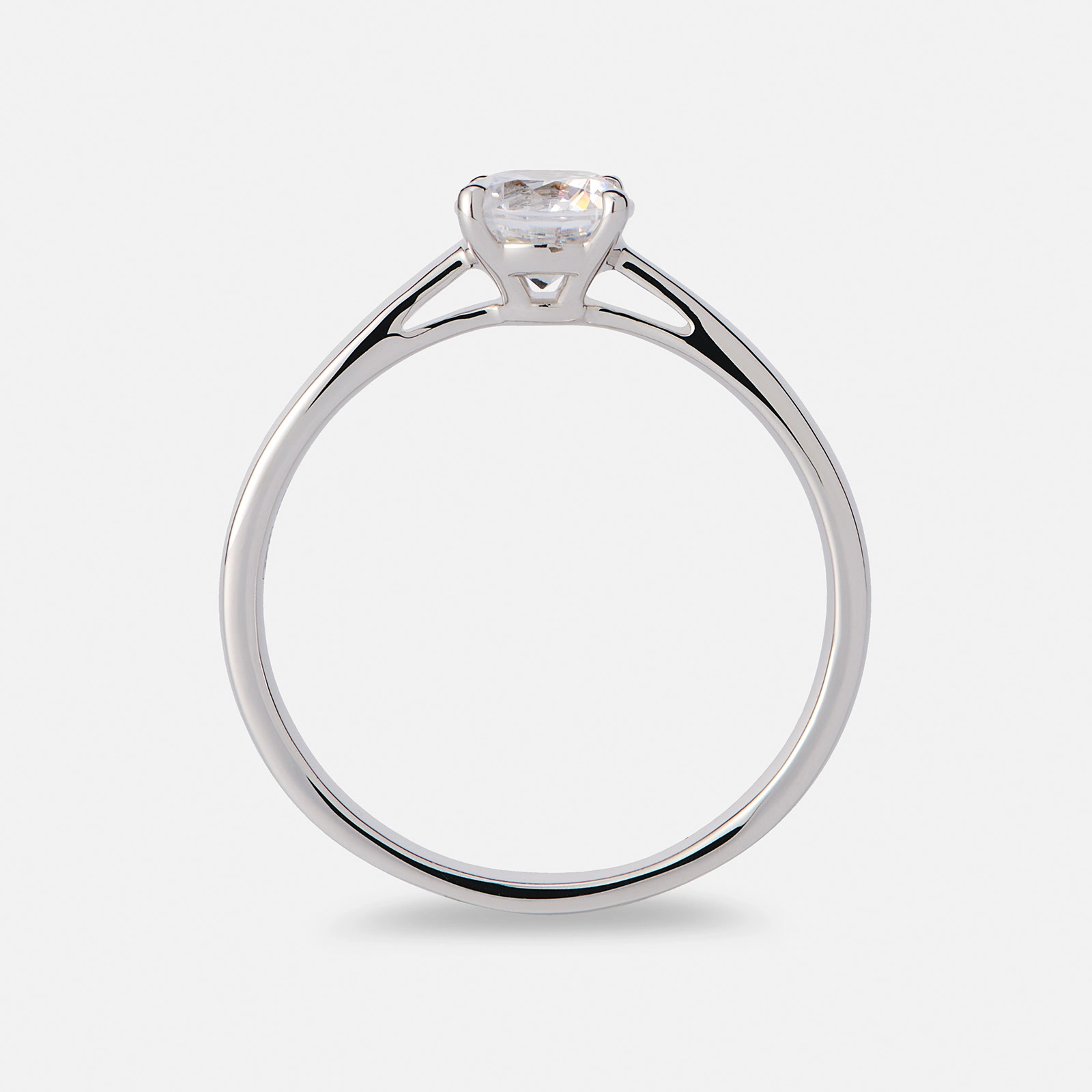 Solitärring 18k vitguld med 0,7 ct labbodlad diamant