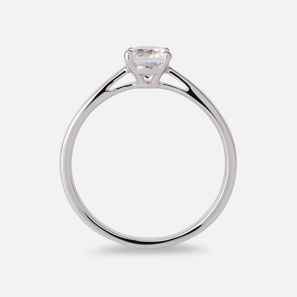 Solitärring 18k vitguld med 0,7 ct labbodlad diamant - 15,5