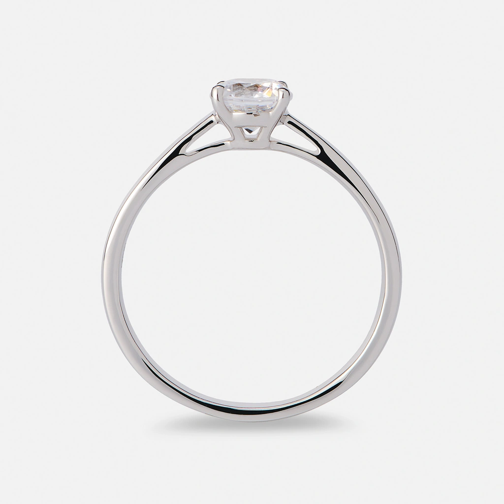 Solitärring 18k vitguld med 0,7 ct labbodlad diamant - 16,5