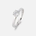 Solitärring 18k vitguld med 1,0 ct labbodlad diamant - 19