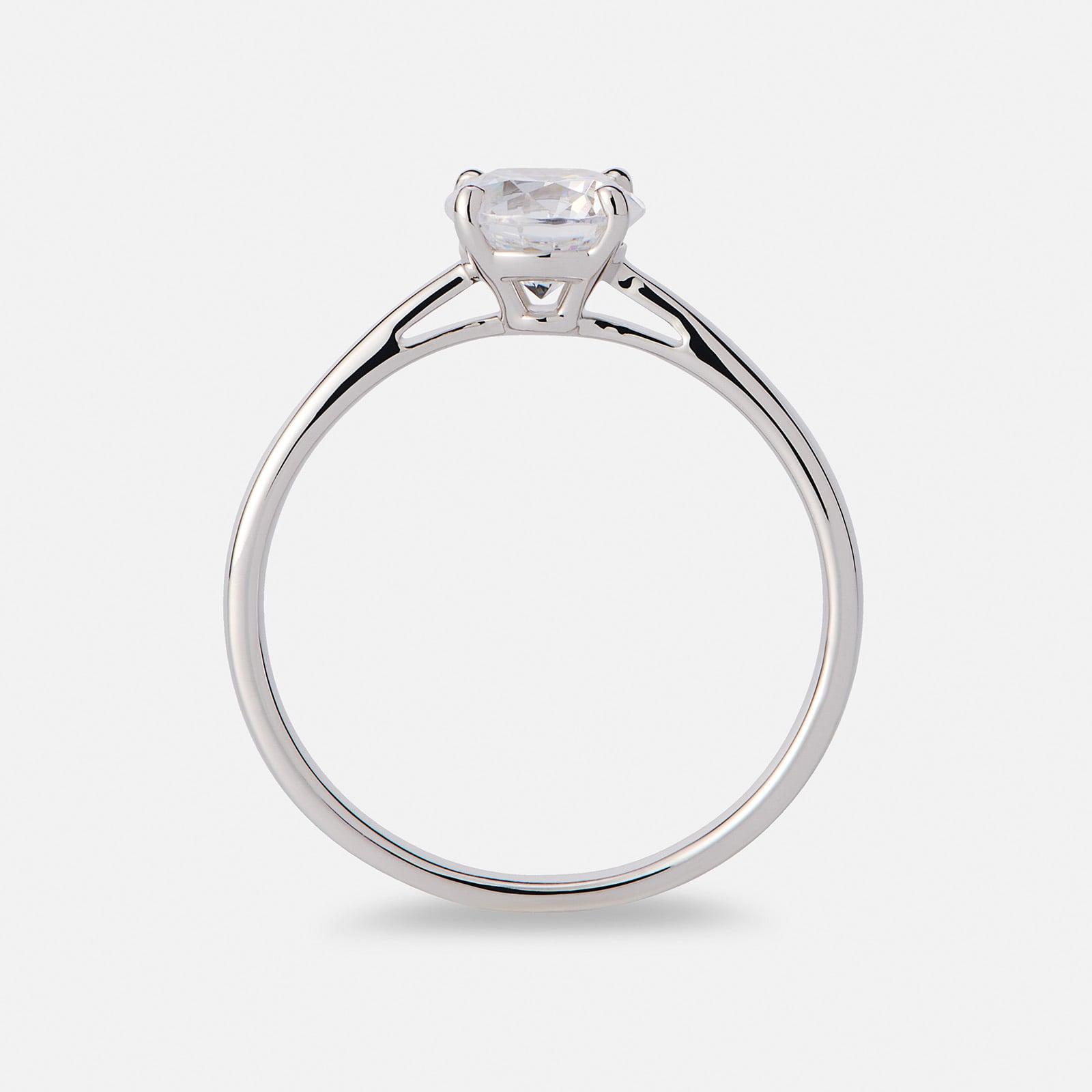 Solitärring 18k vitguld med 1,0 ct labbodlad diamant