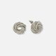 Silverfärgade örhängen, runda nystan - 18 mm