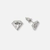 Silverfärgade örhängen, diamantform - 9 mm