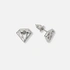 Silverfärgade örhängen, diamantform - 9 mm