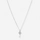 Silverfärgat halsband, nyckel & fyrklöver - 42+7 cm