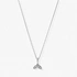 Silverfärgat halsband, delfinfena - 42+7 cm