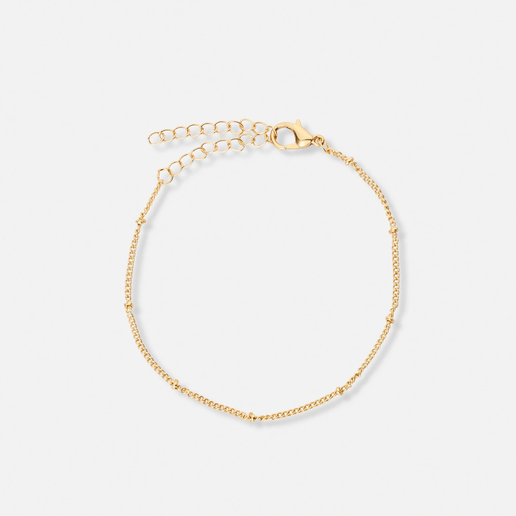 4-pack guldfärgade armband - 17+5 cm