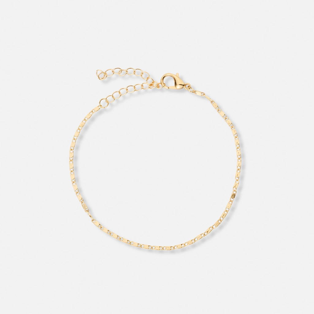 4-pack guldfärgade armband - 17+5 cm