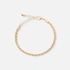 3-pack guldfärgade armband - 17,5+5 cm