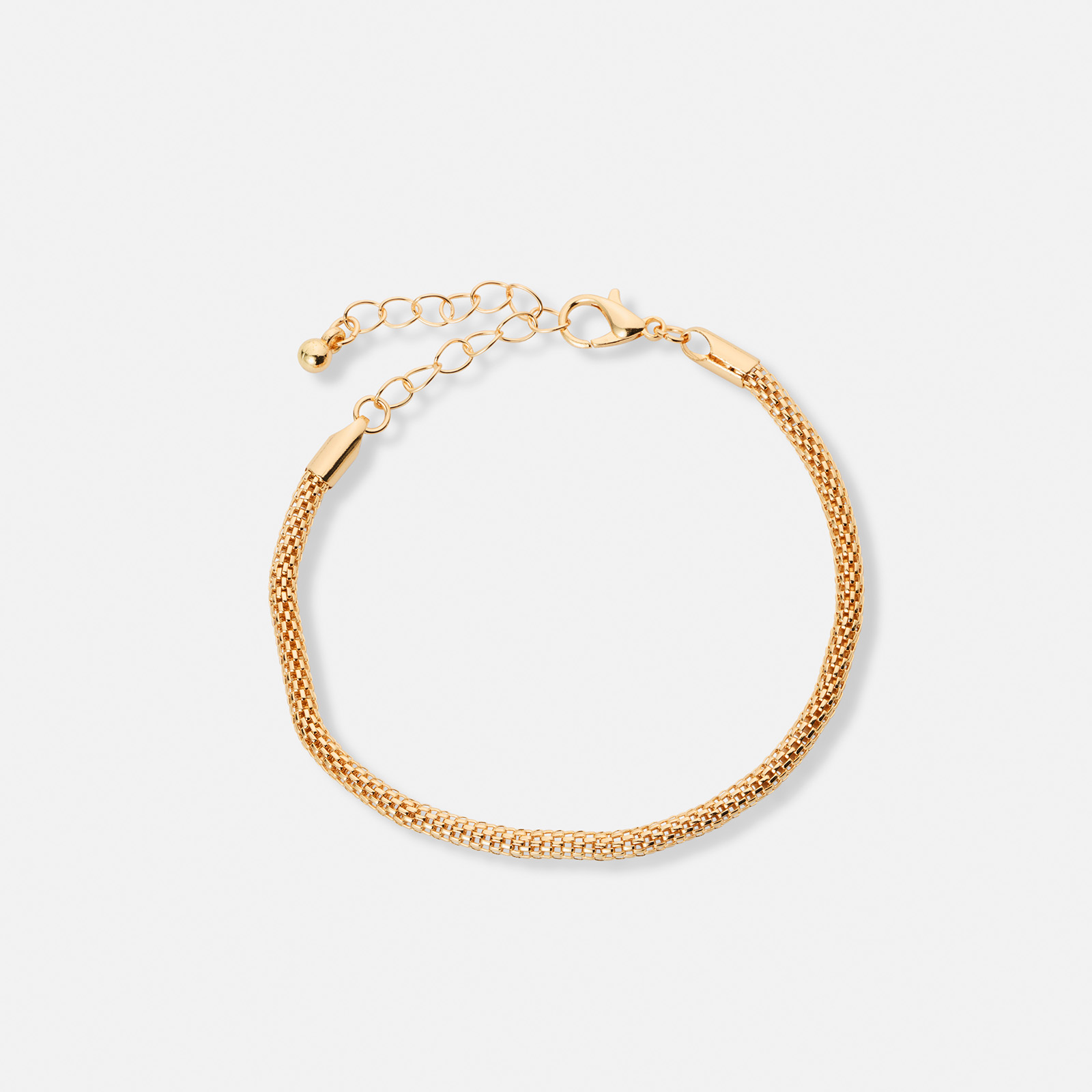 3-pack guldfärgade armband - 17,5+5 cm