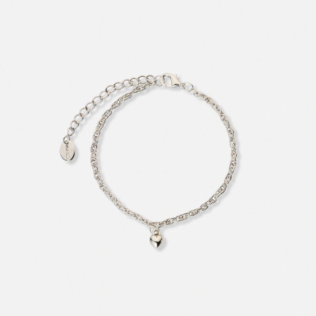 3-pack silverfärgade armband - 17,5+5 cm