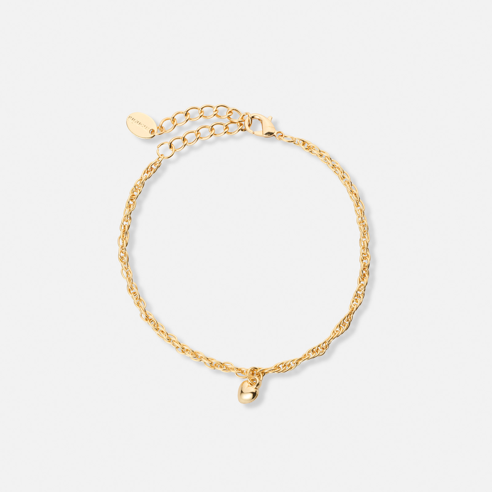 3-pack guldfärgade armband - 19,5+5 cm