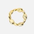 Guldfärgat armband, stora ojämna kulor - 17cm
