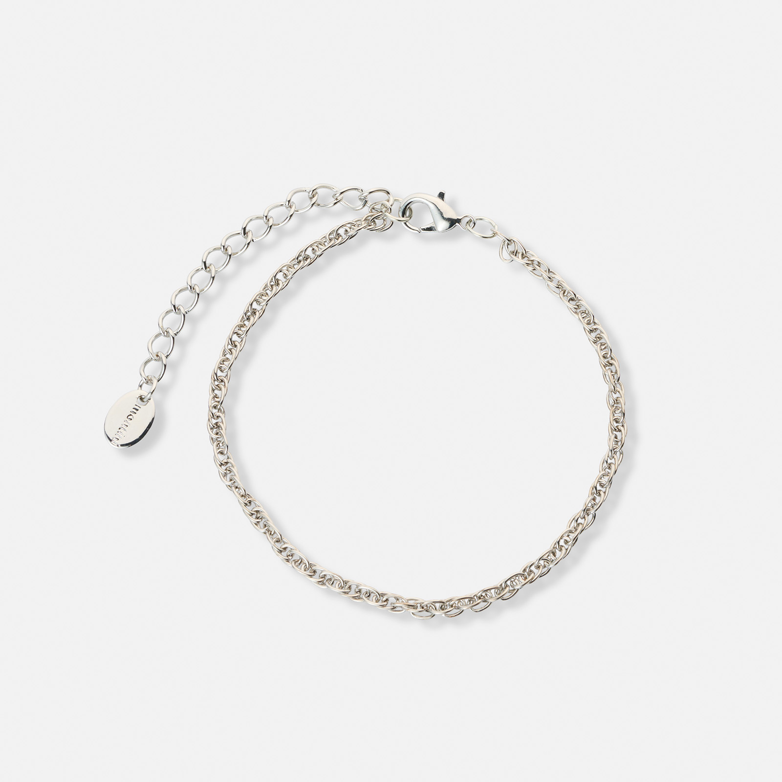 3-pack silverfärgade armband - 17,5+5 cm