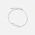 Silverfärgat armband, evighetssymbol - 17+5 cm