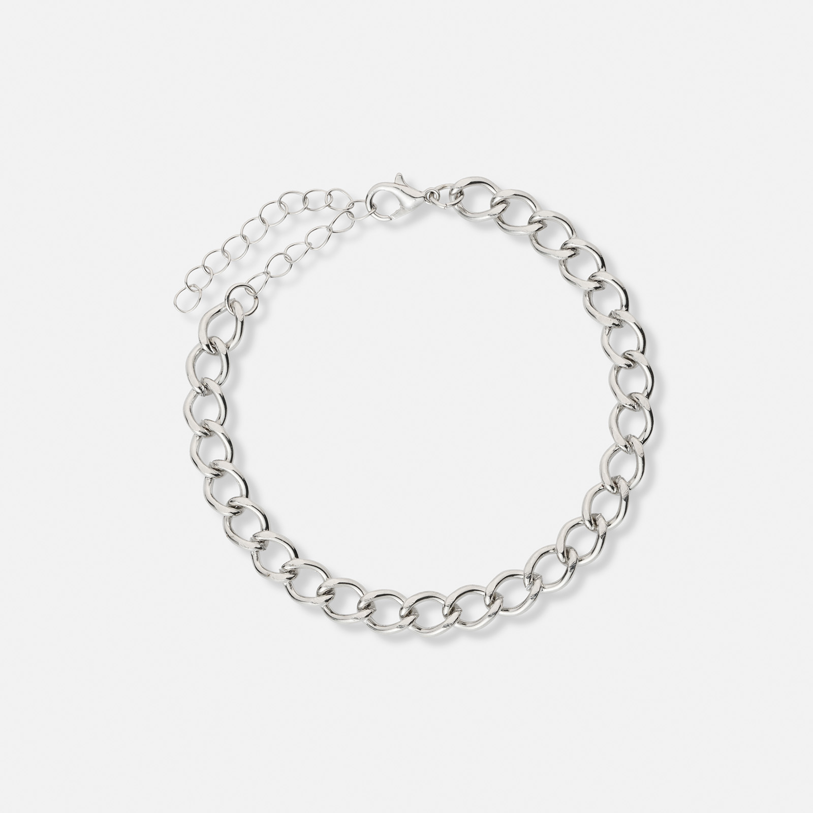 5-pack silverfärgade armband - 17+5 cm