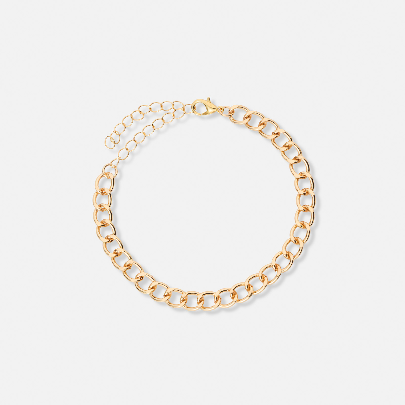 5-pack guldfärgade armband - 17+5 cm