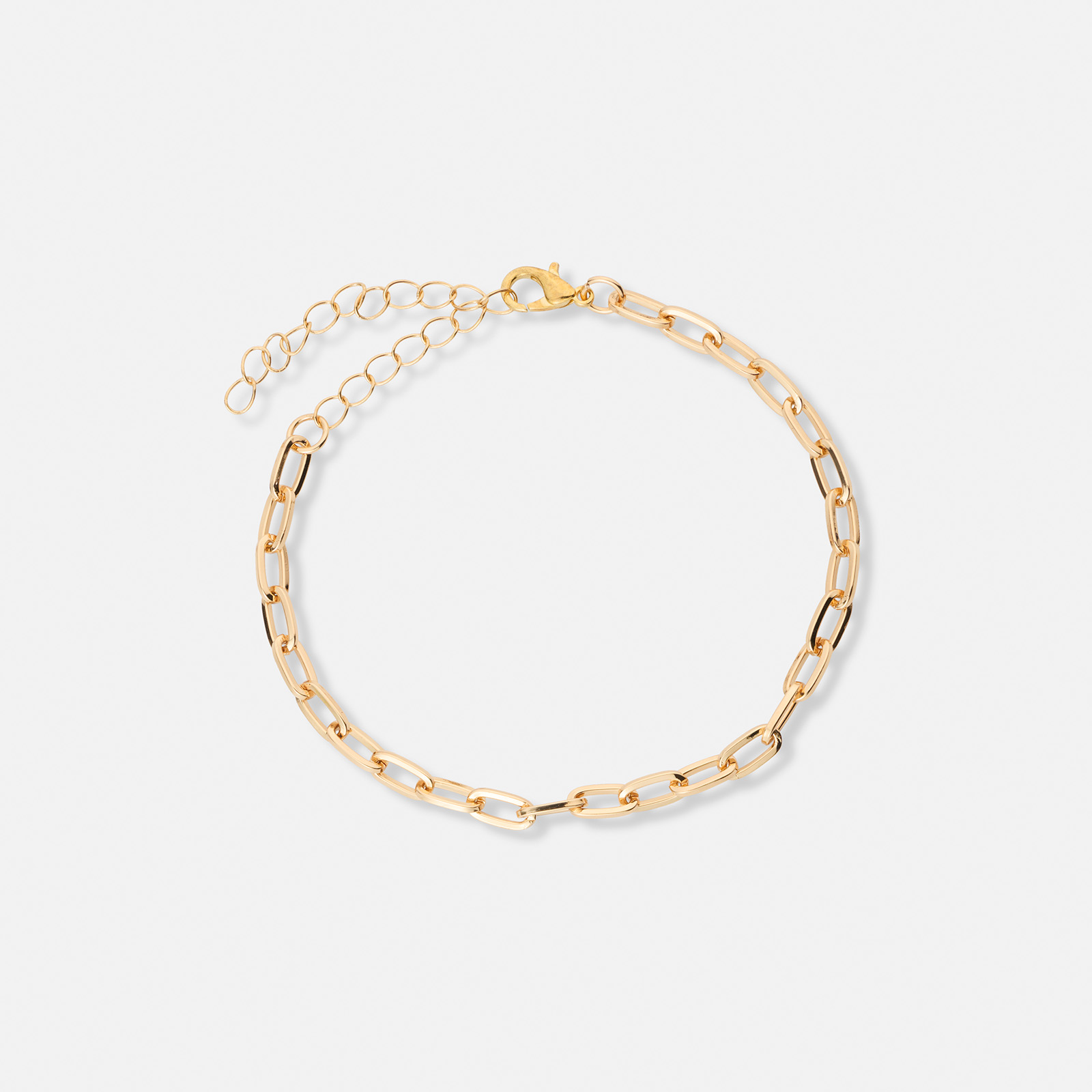 5-pack guldfärgade armband - 17+5 cm