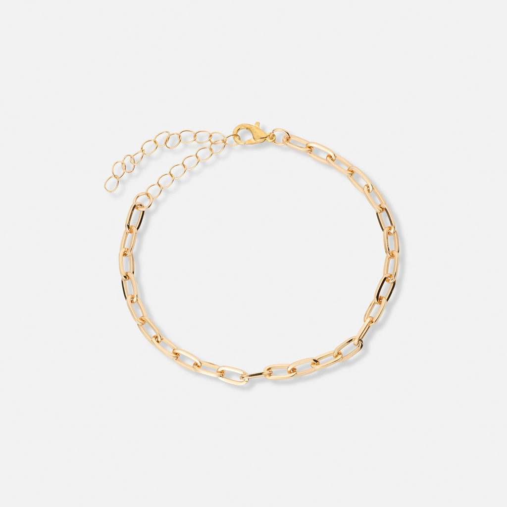 5-pack guldfärgade armband - 17+5 cm