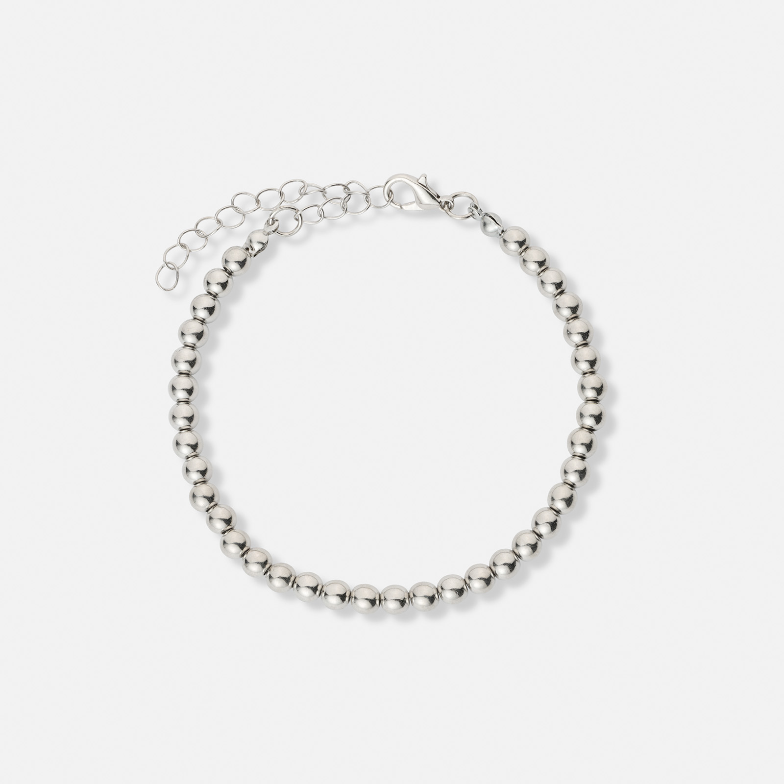 5-pack silverfärgade blandade armband - 17+5 cm