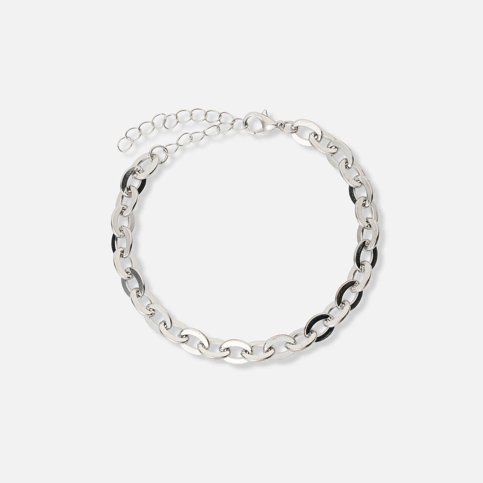 5-pack silverfärgade blandade armband - 17+5 cm