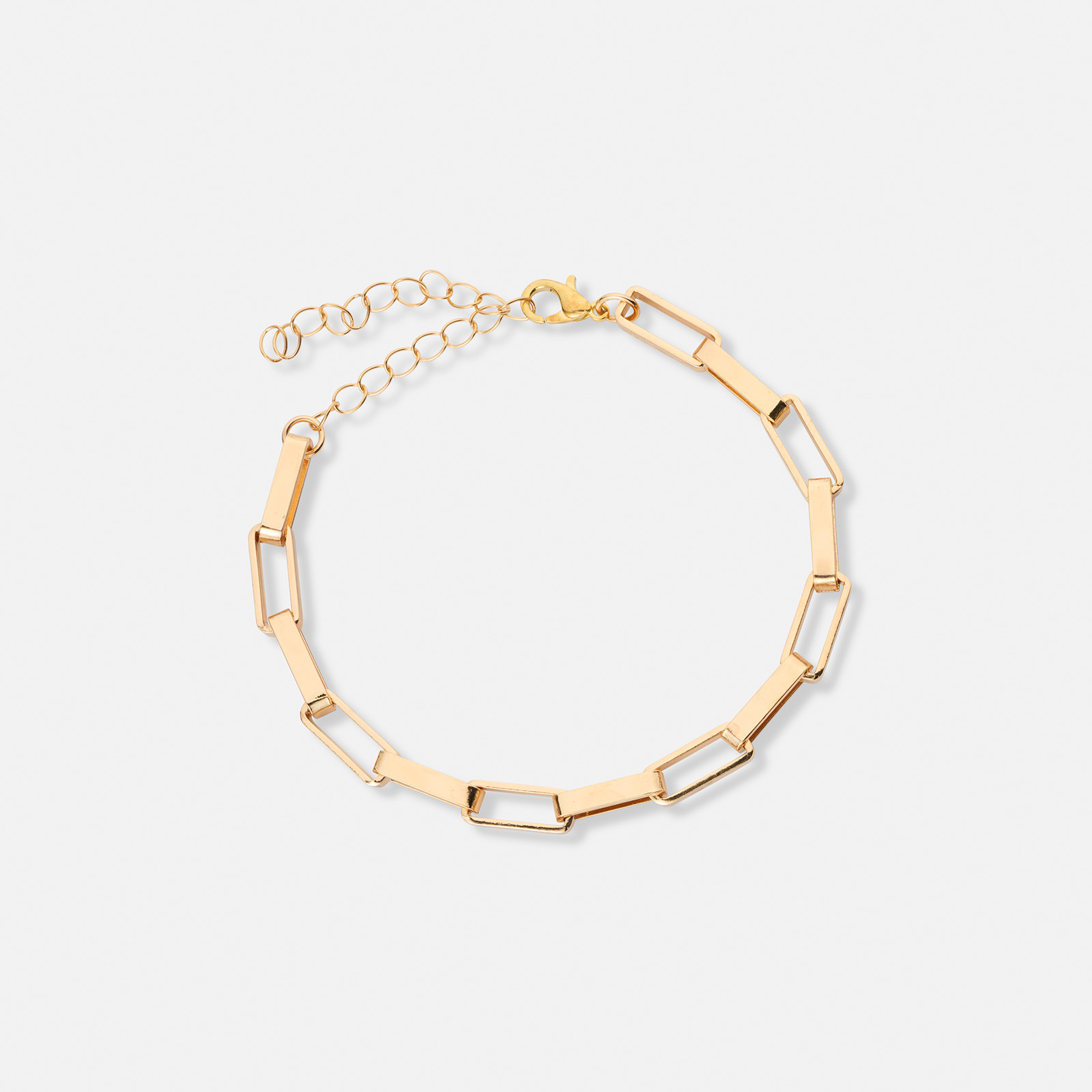 5-pack guldfärgade blandade armband - 17+5 cm