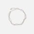 2-radigt silverfärgat armband, singapore & pansar - 19+5 cm
