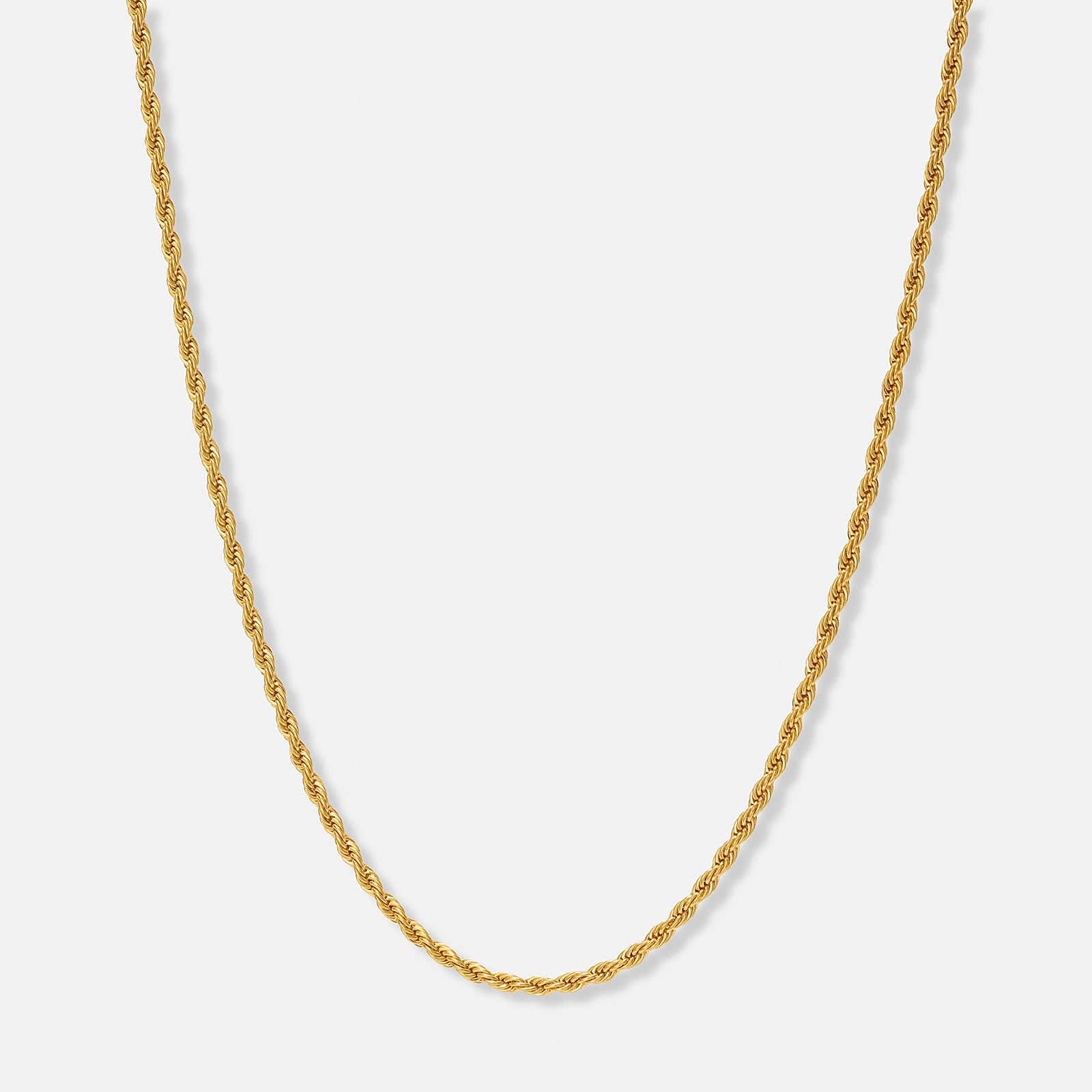 Guldpläterat stålhalsband replänk 3mm