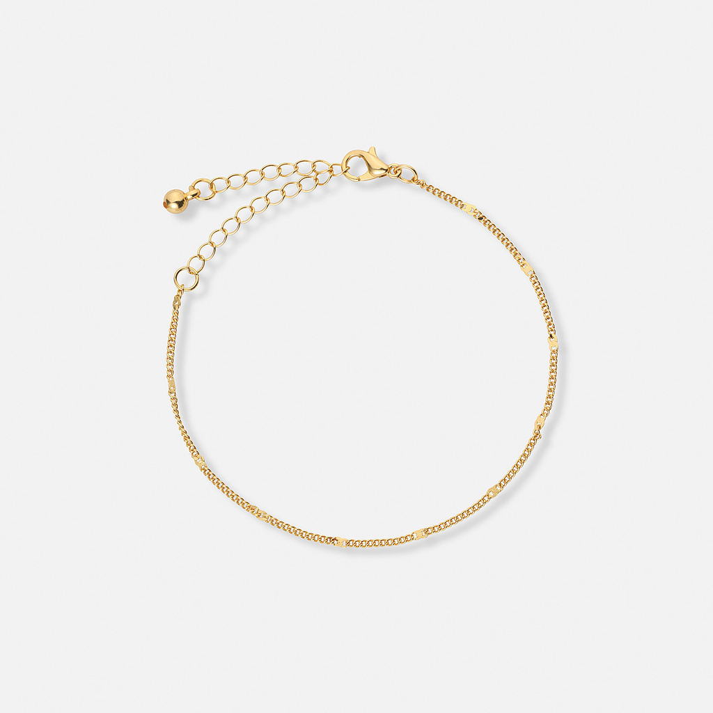 Regal damset metallband, guld/vit - 20 x25 mm