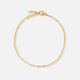 Guldpläterat stålarmband Paperclip 2 mm - 16+3cm