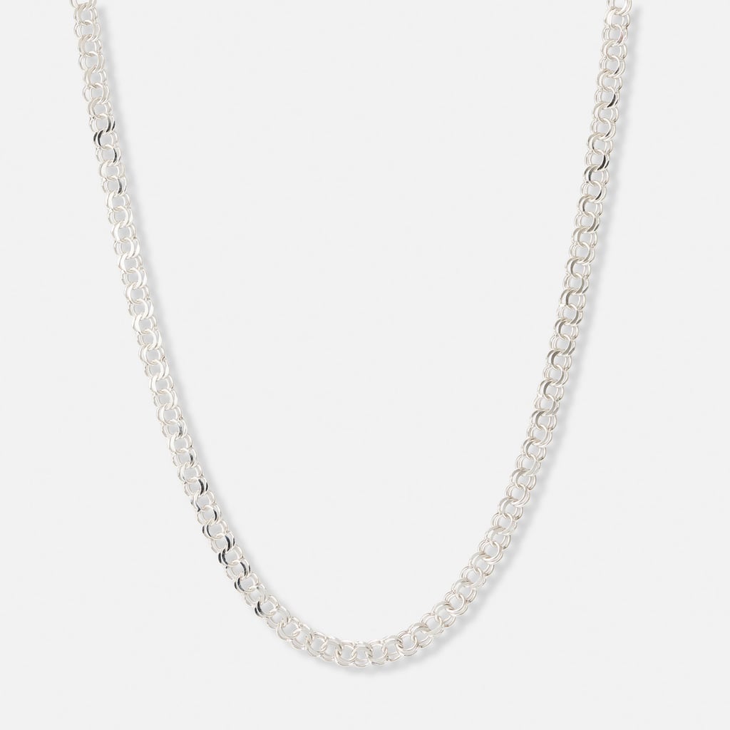 Halsband i silver, 5,5 mm bred bismarck - 45 cm