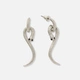 Silverfärgade örhängen, ormar - 40 mm