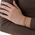 3-pack guldfärgade armband - 19,5+5 cm