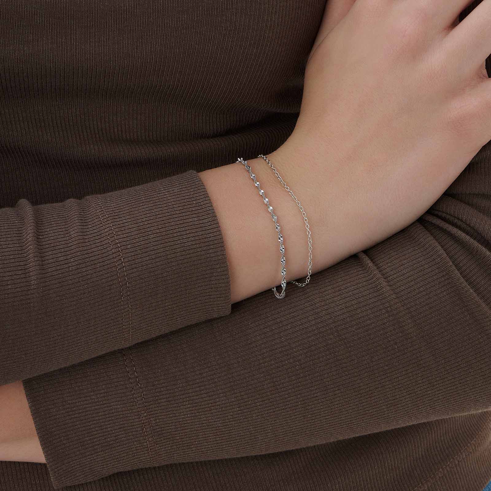 2-radigt guldfärgat armband, singapore & pansar - 19+5 cm