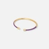 Guldpläterat armband, bangle lila detaljer - 60x50 mm