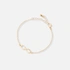 Guldfärgat armband, infinitysymbol - 17+5 cm
