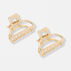 2-pack guldfärgade rundade hårklämmor - 4cm