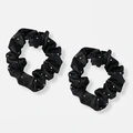 2-pack svarta scrunchies med strass